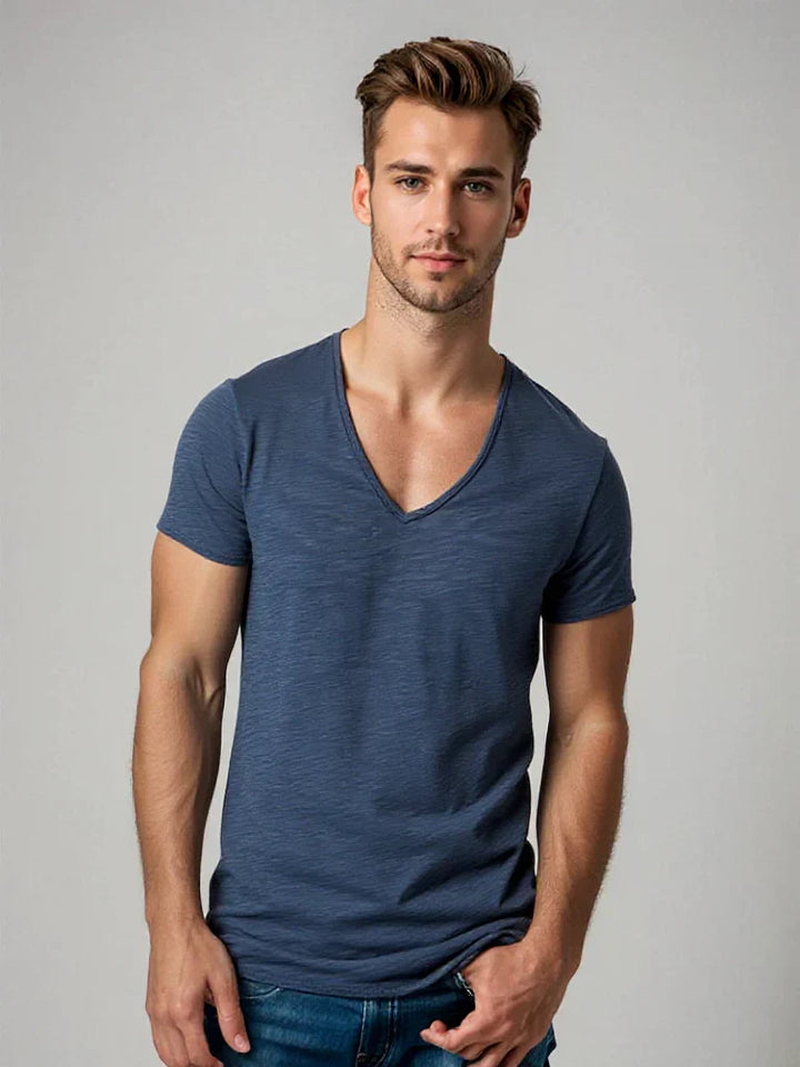 Men’s V-Neck Cotton T-Shirt
