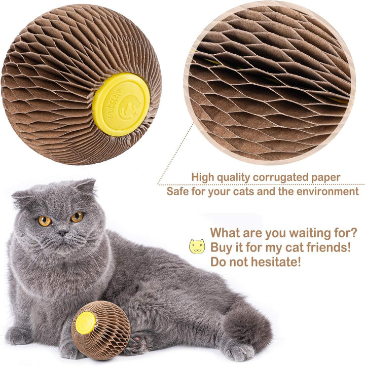 Catnip Ball Toy Refillable Scratching Ball for Cats